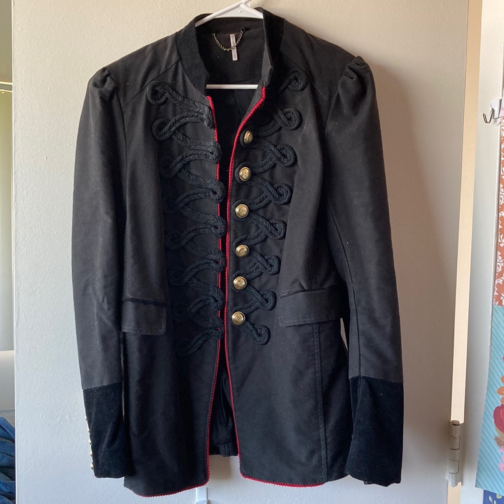 Free people Seamed and Structured military jacket